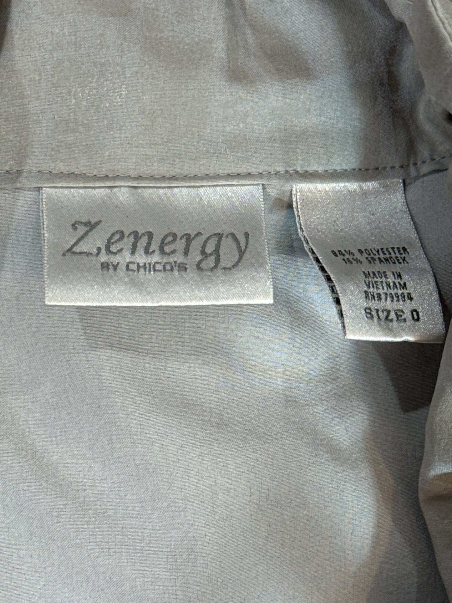 Size 0 Zenergy Zip Up Jacket in Gray Print
