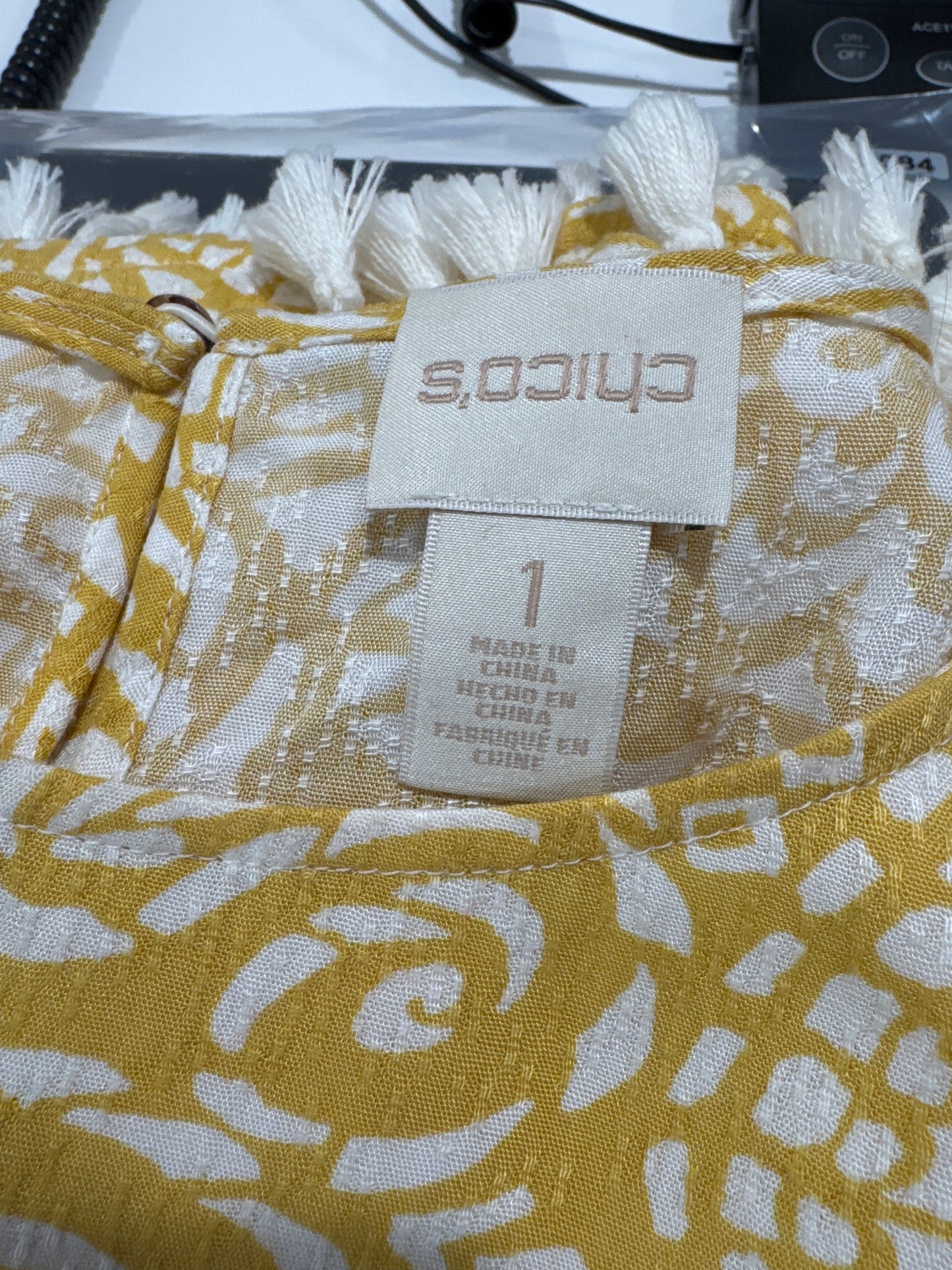 Size 1 Pullover Peek-a-boo Shoulders Top with fringe