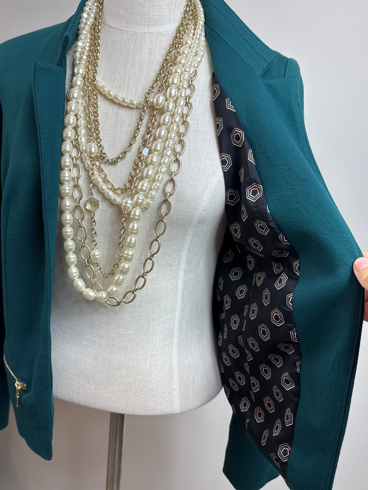 Size 0 Teal Green Blazer