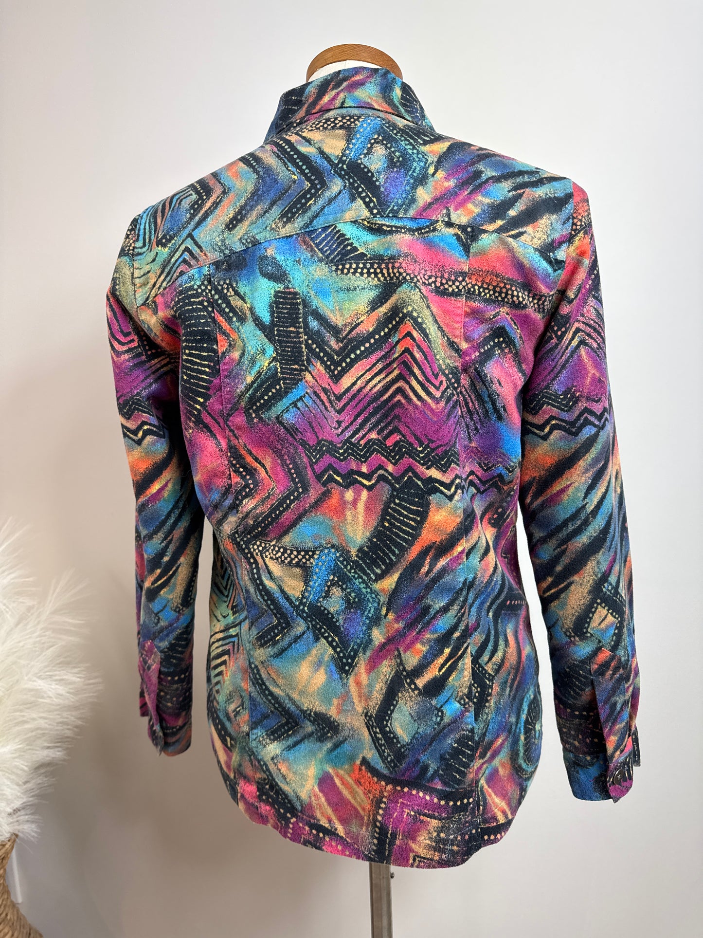 Size 0 Purple Multi Color Jacket