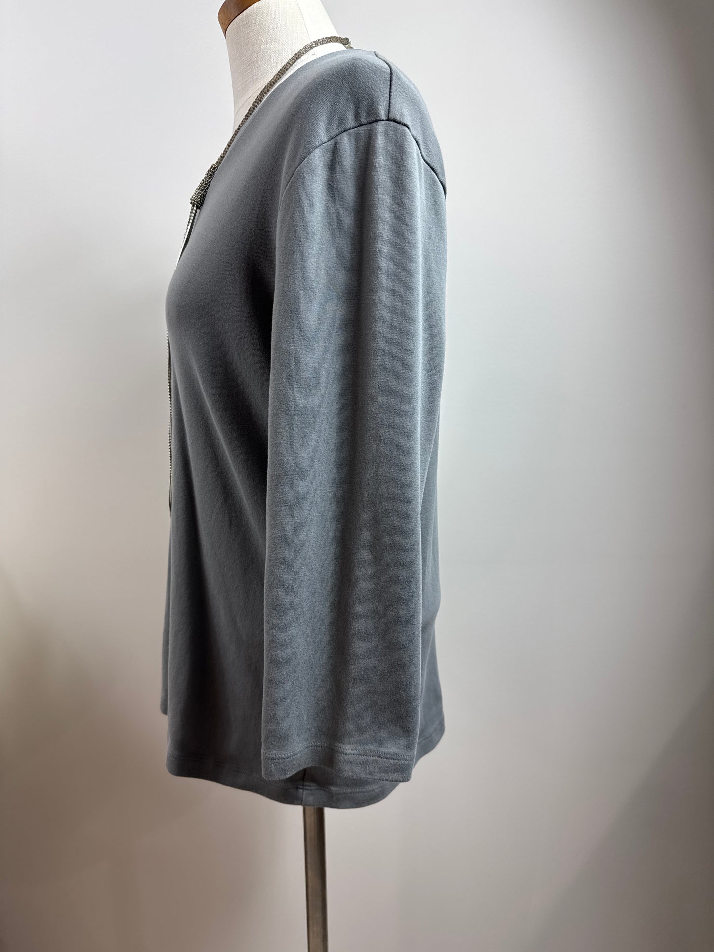 Gray Long Sleeve Top