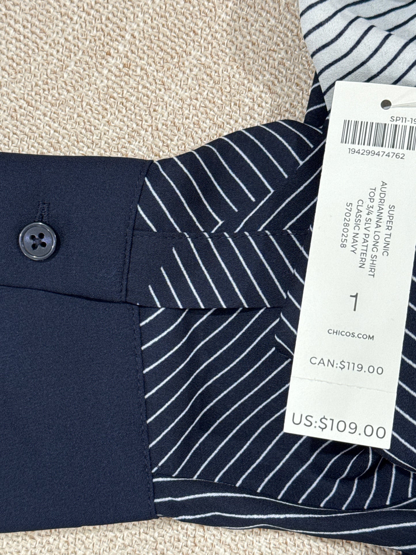 NWT Size 1 long button up 100% Polyester Dress