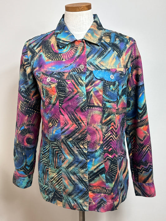 Size 0 Purple Multi Color Jacket