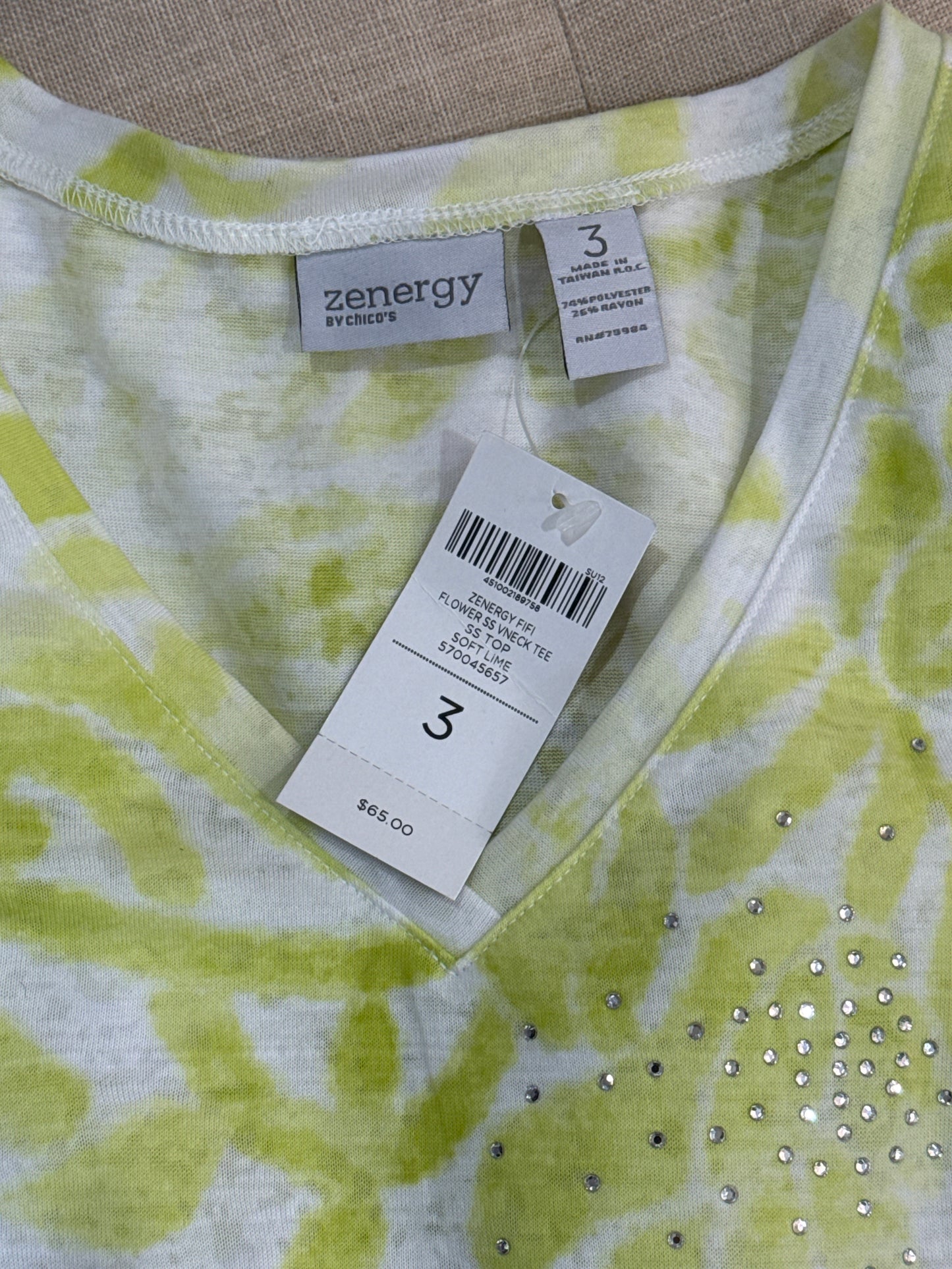 Size 3 NWT Zenergy Embellished t-Shirt