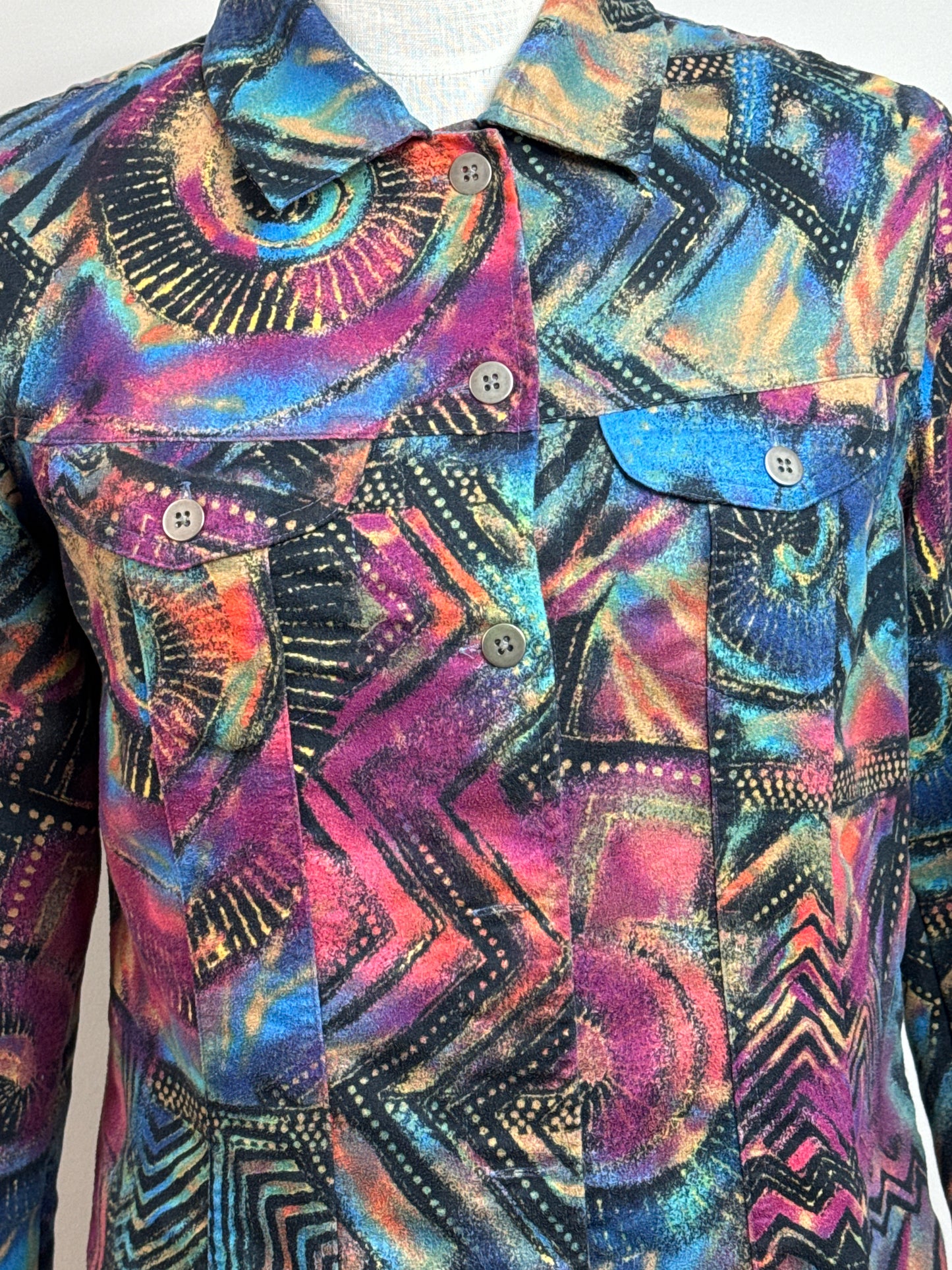 Size 0 Purple Multi Color Jacket