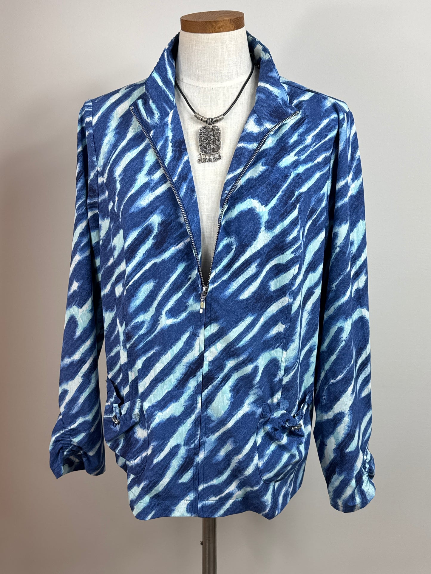 Size Zenergy Blue Zip up Jacket with pockets