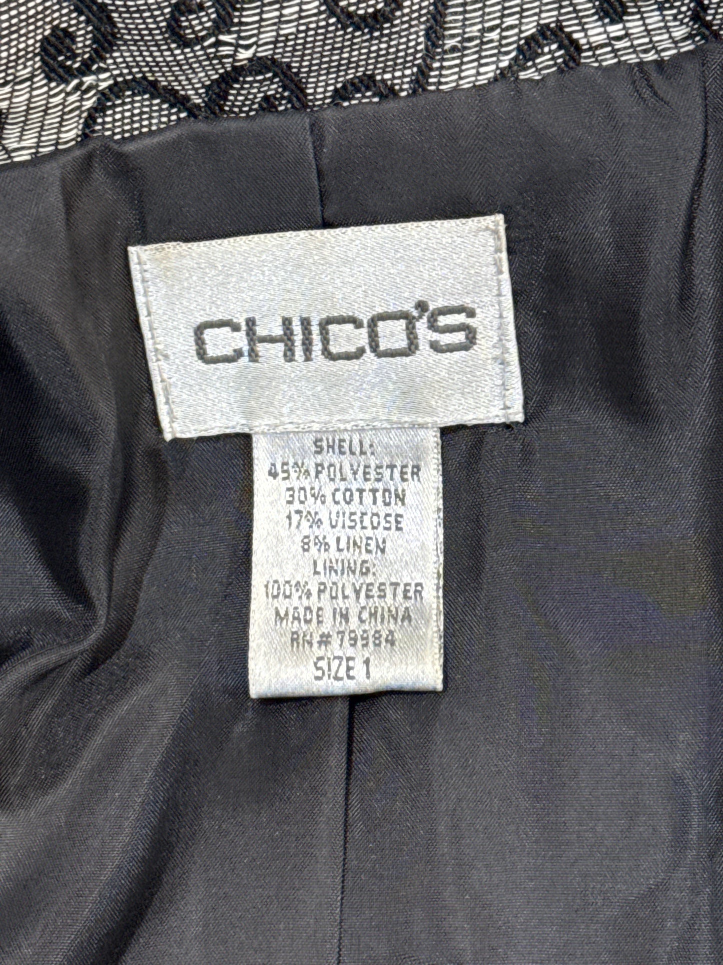 Size 1 Gorgeous Jacket Black & White, Taupe
