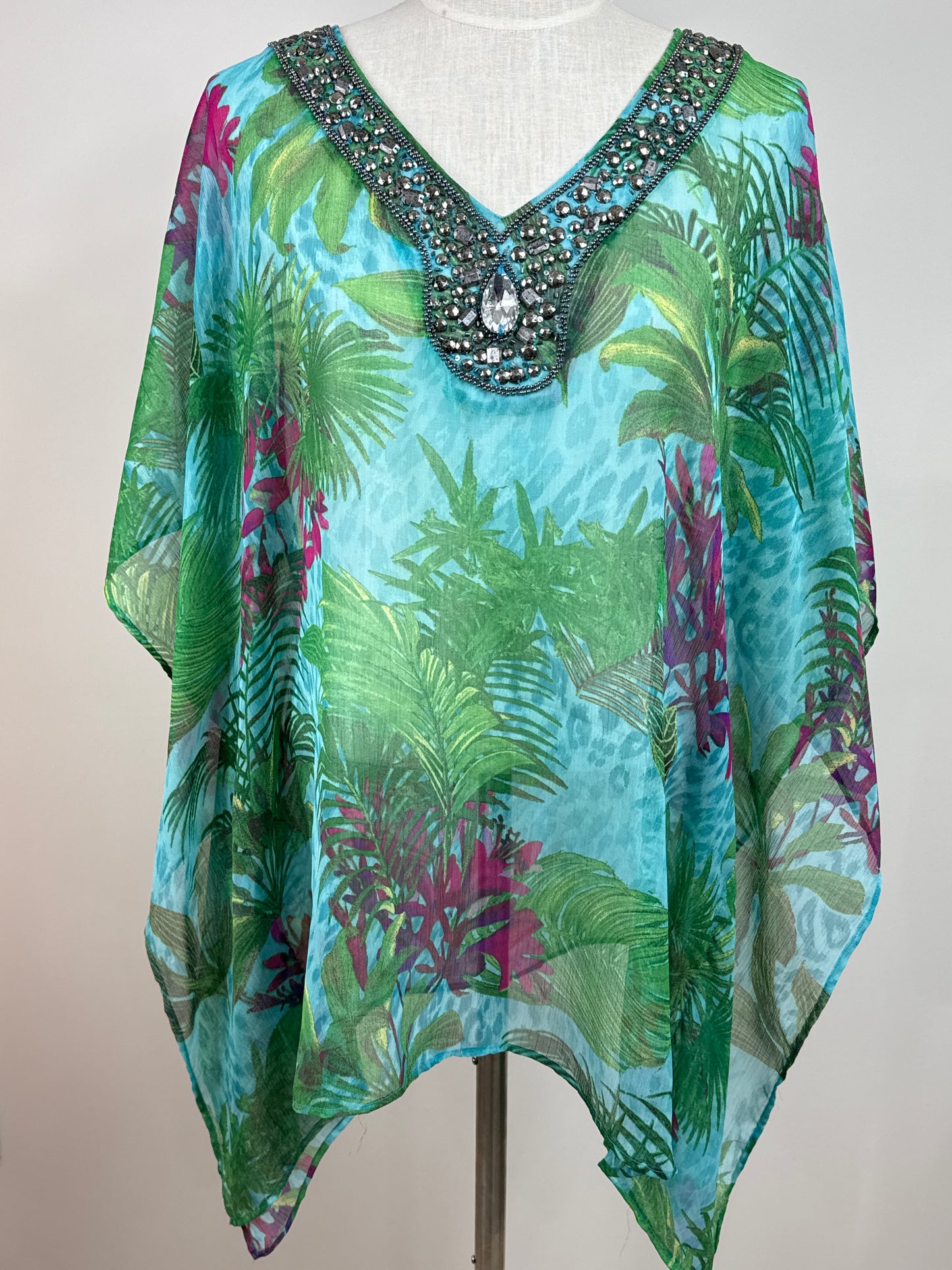 Size S/M Kaftan Tropical print