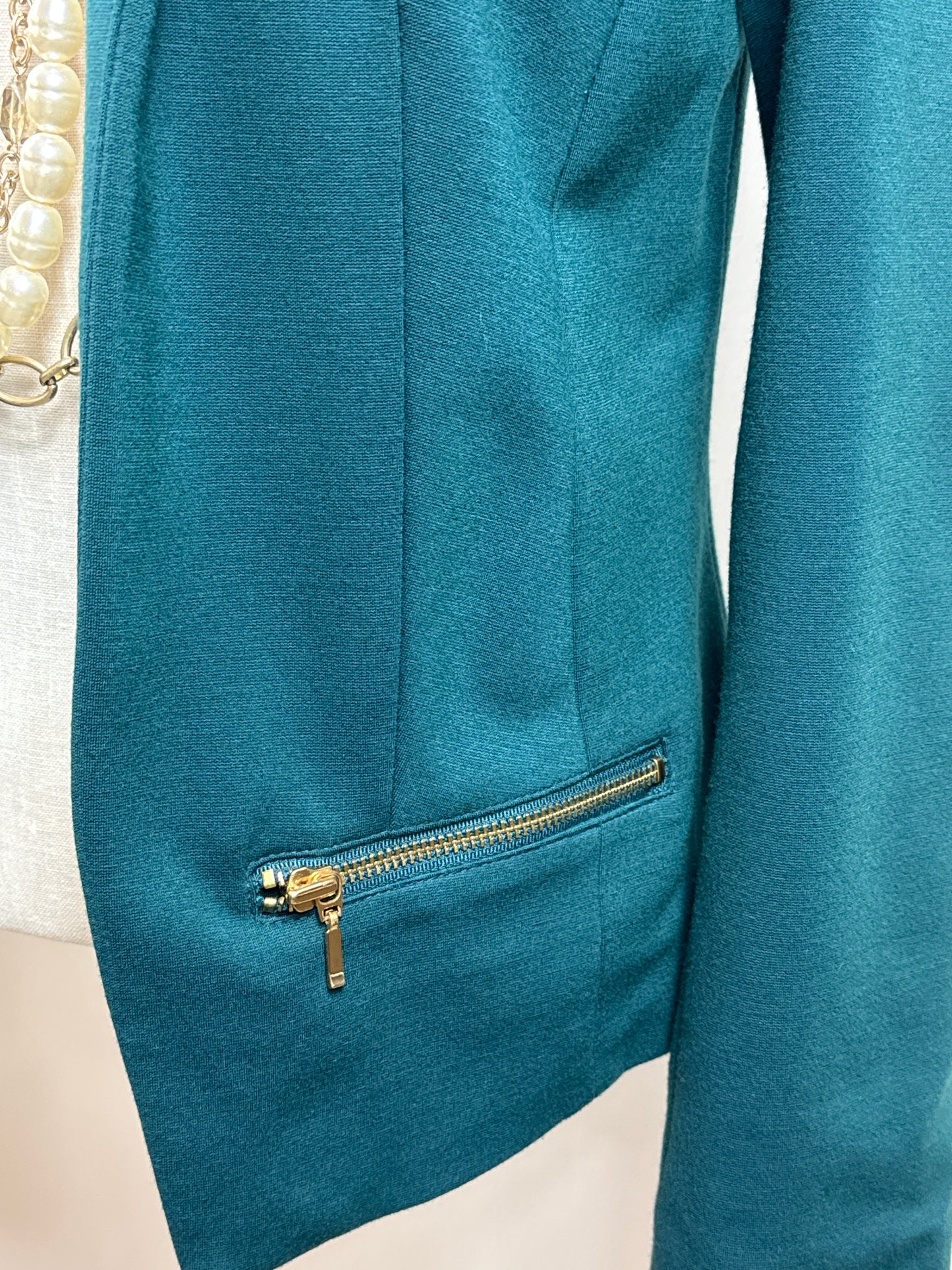 Size 0 Teal Green Blazer