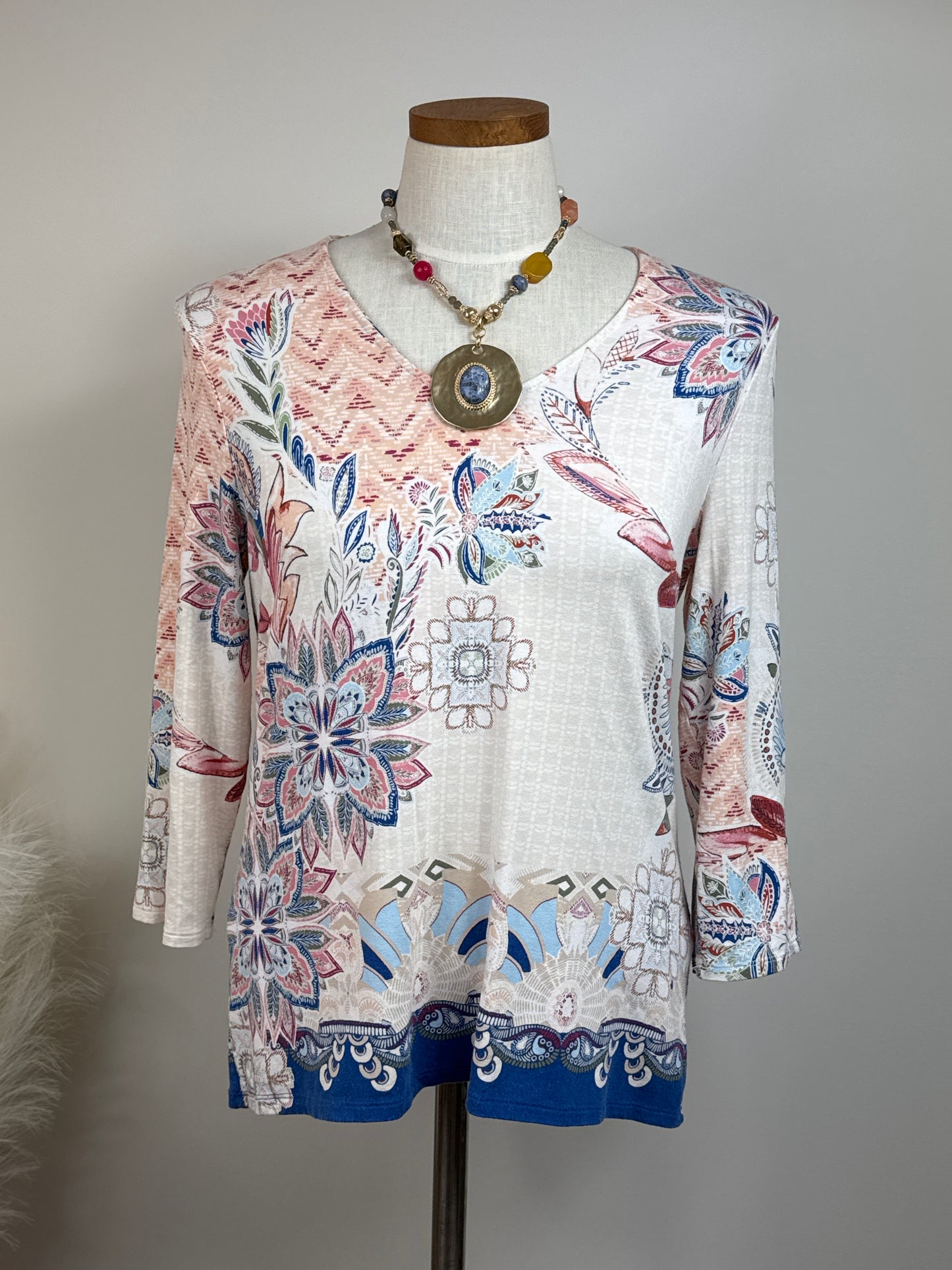 Size 1 Pull over 3/4 Sleeve Top