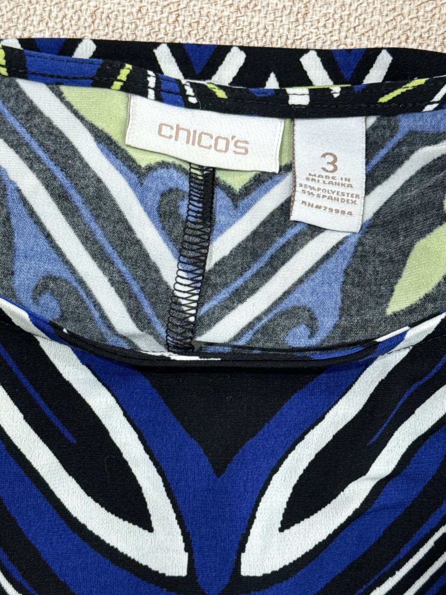 Size 3 Travelers Print Dress