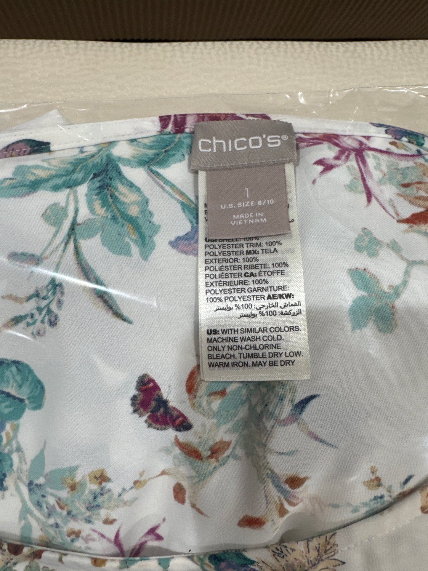 Size 1 Floral Asymmetrical Blouse