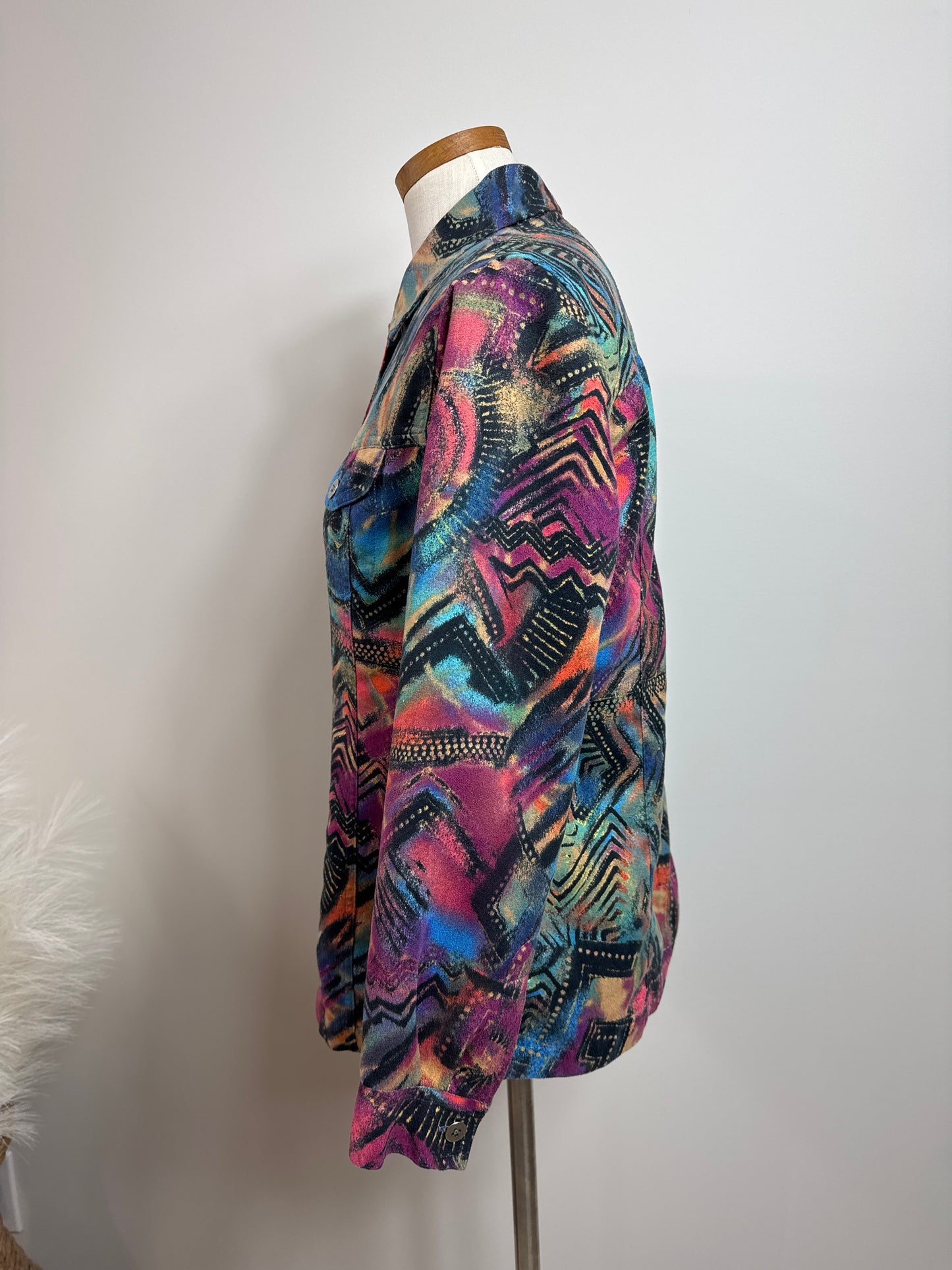 Size 0 Purple Multi Color Jacket