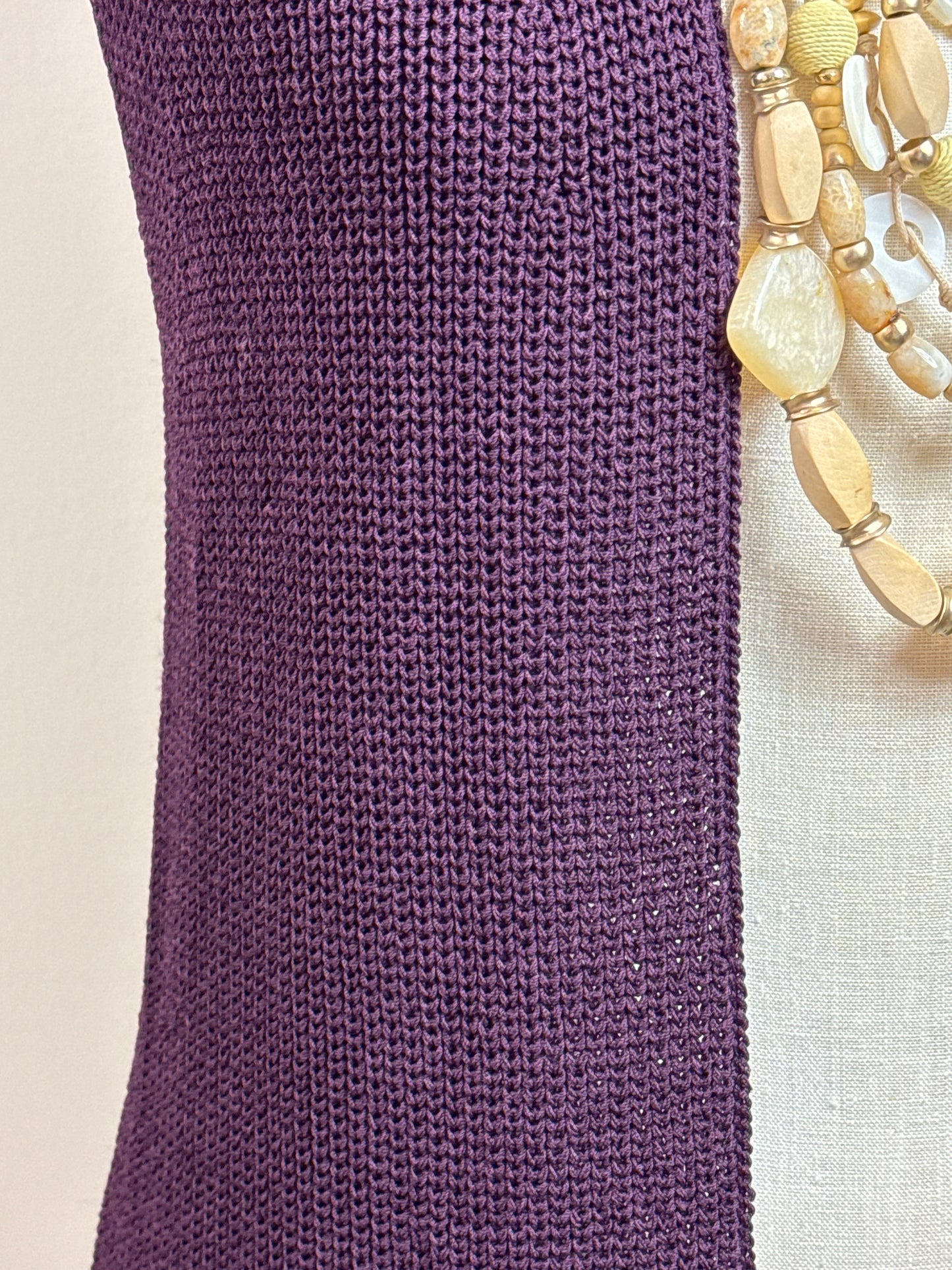 Size 0 Purple Sleeveless Cardigan