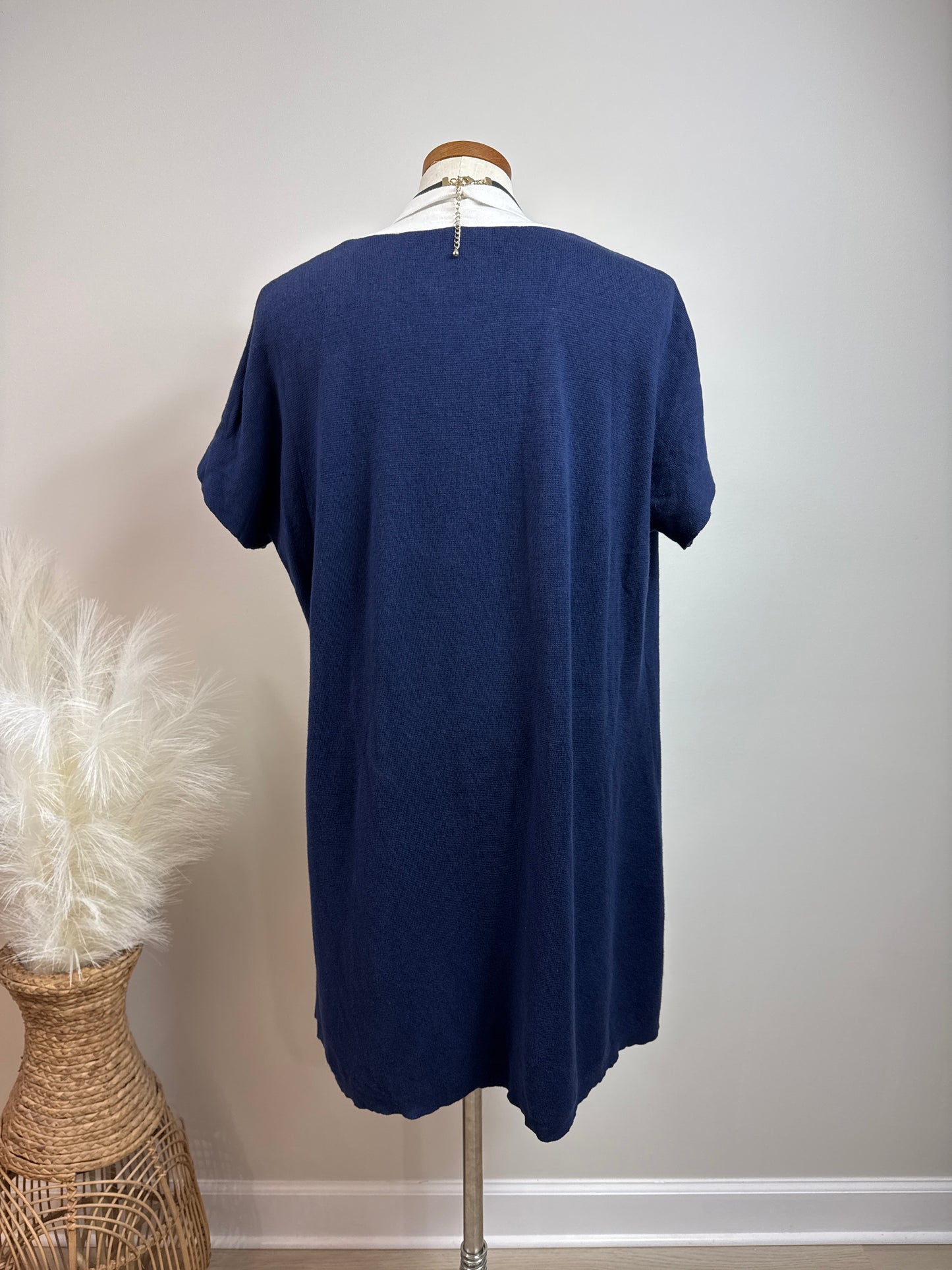 Size 2 Blue and White Long Light Weight Cardigan