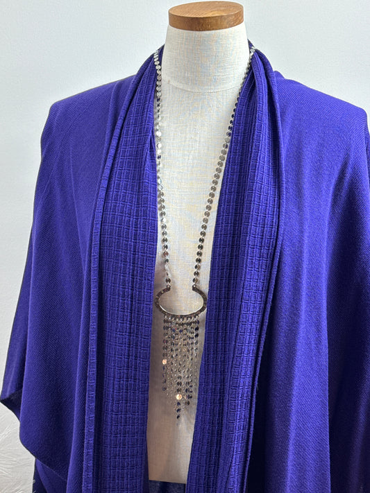 Size OS (One Size) Purple Open light weight Sweater Shaw/Wrap