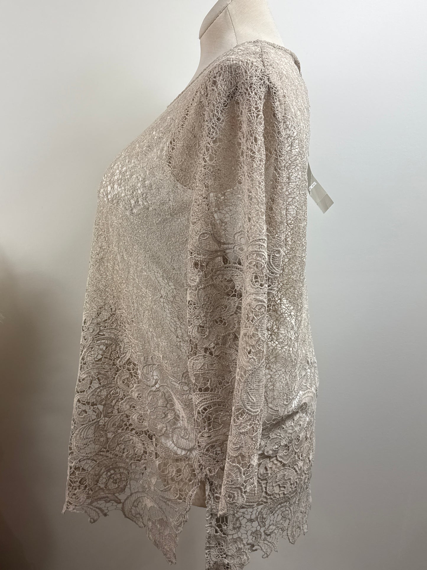 Size 3 NWTs Lace Tunic 3/4 Sleeves