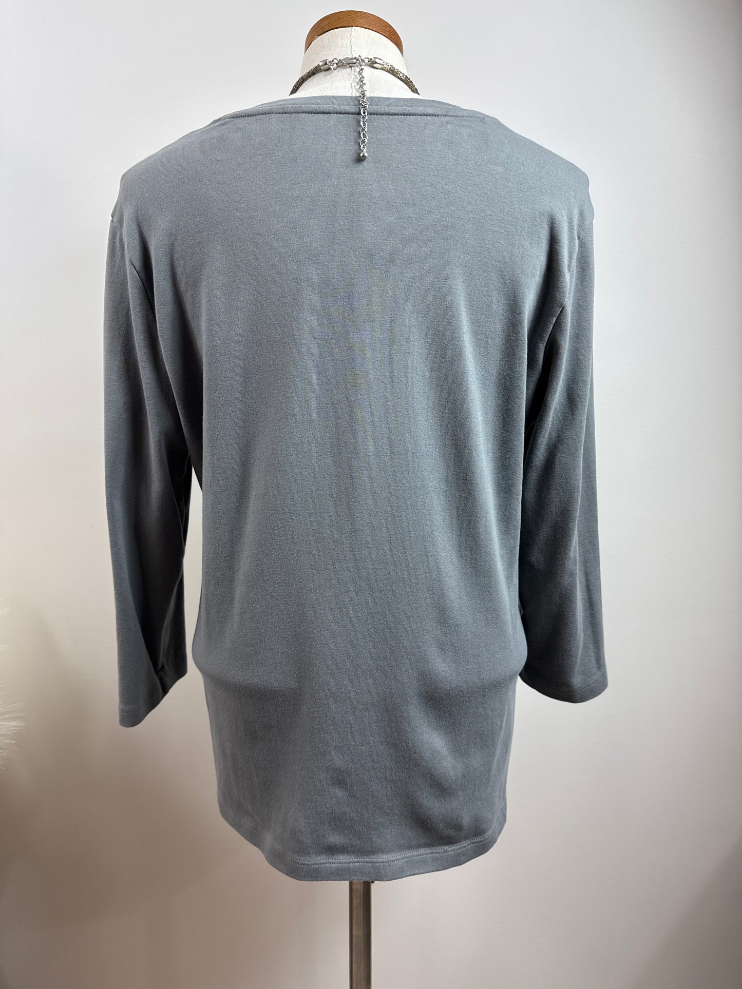 Gray Long Sleeve Top